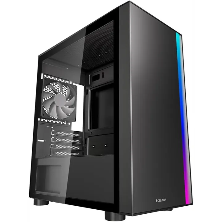 iMicro PCCOOLER PLATINUM LM300 ARGB M-ATX Tempered Glass Case
