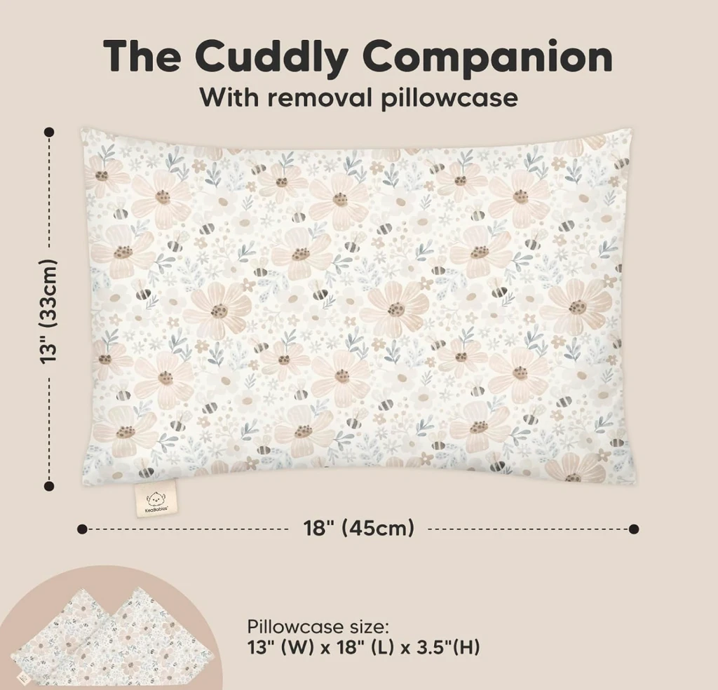 KeaBabies Cuddly Toddler Pillow With Pillowcase