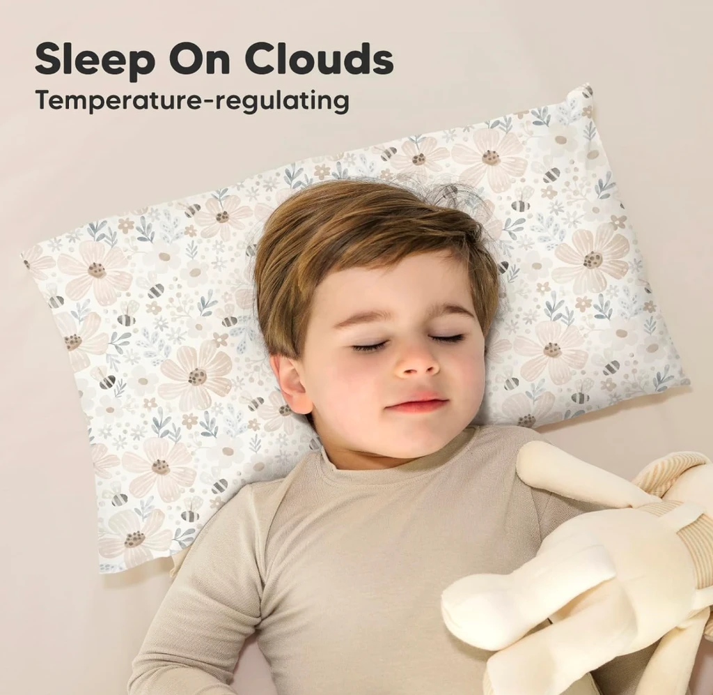 KeaBabies Cuddly Toddler Pillow With Pillowcase