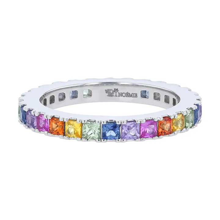 Noémie Princess Cut Multi Sapphire Eternity Band