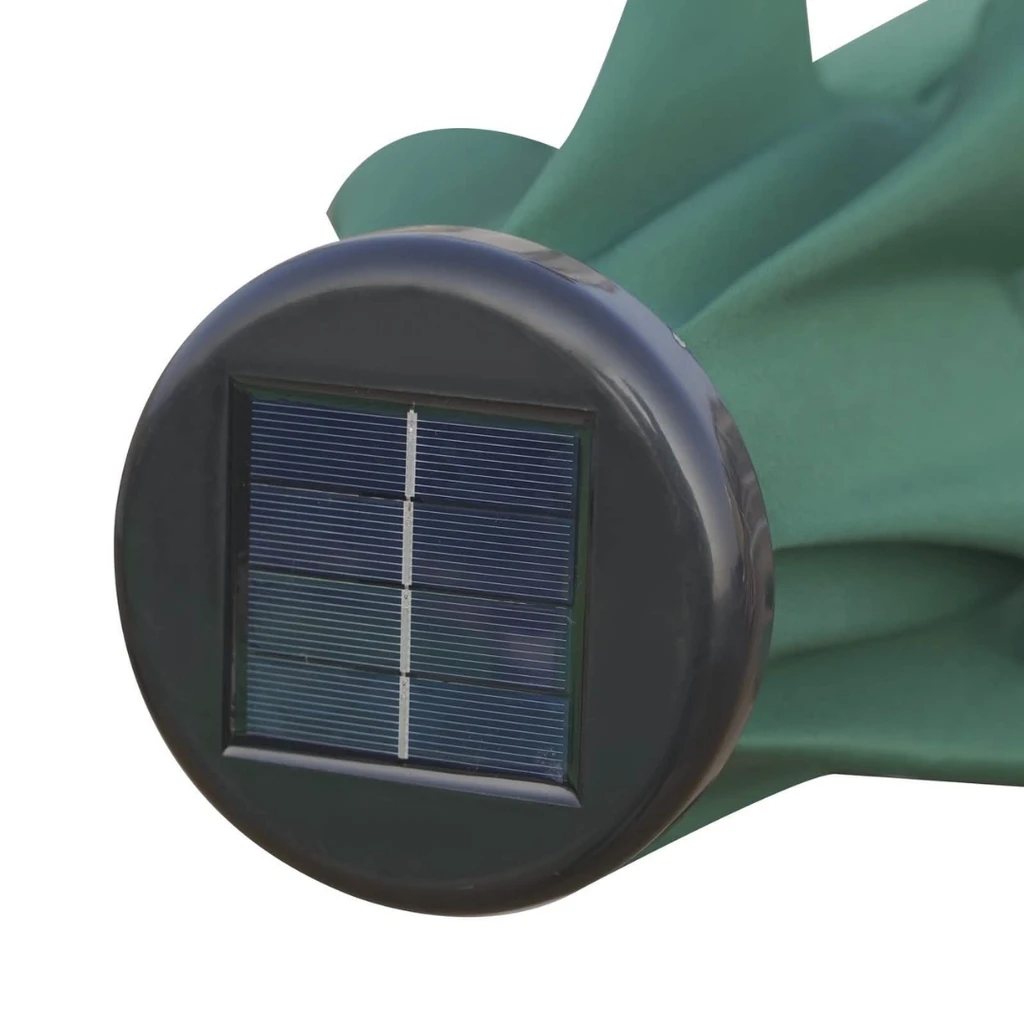 LeisureMod Sierra Outdoor Patio Tilt Market Umbrella With Solar LED Lights
