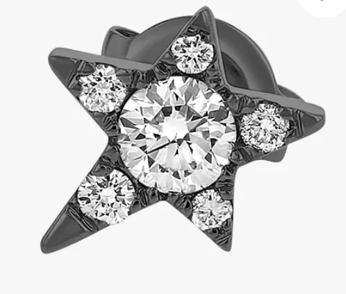 Noémie Single Star Diamond Earring - 18K Gold | VS Clarity