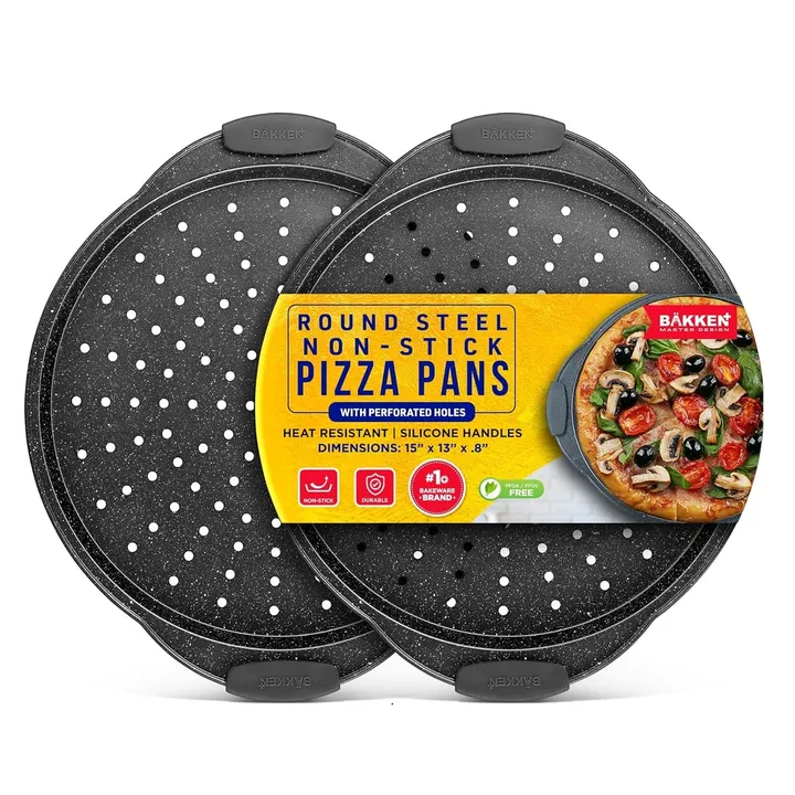 Bakken-Swiss Pizza Baking Pan with Silicone Handle