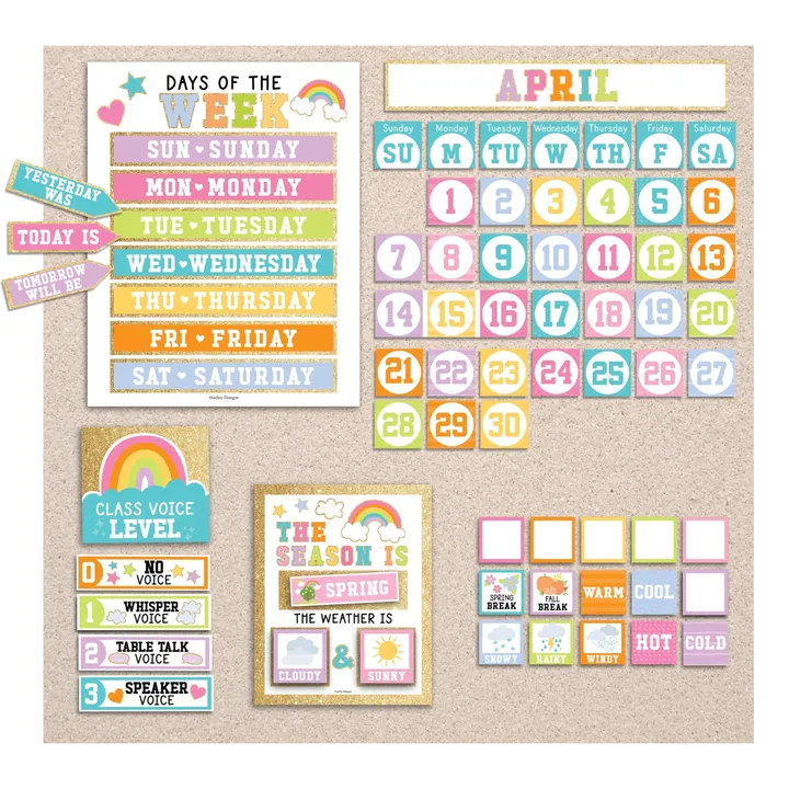 Hadley Designs Classroom Calendar | Bulletin Board | Classroom Supplies