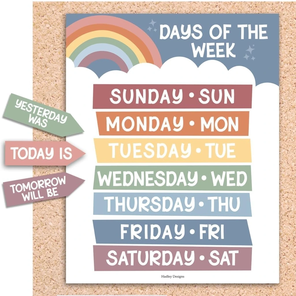 Hadley Designs Classroom Calendar | Bulletin Board | Classroom Supplies