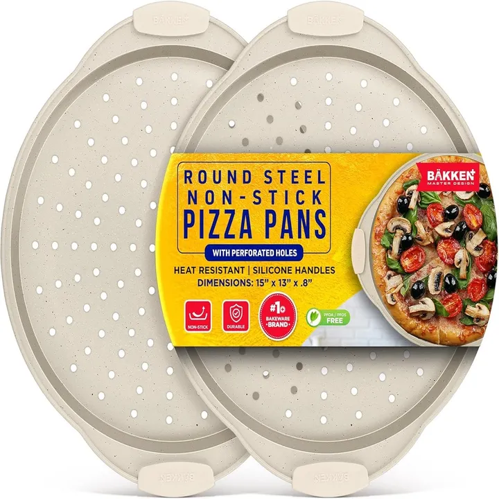 Bakken-Swiss Pizza Baking Pan with Silicone Handle