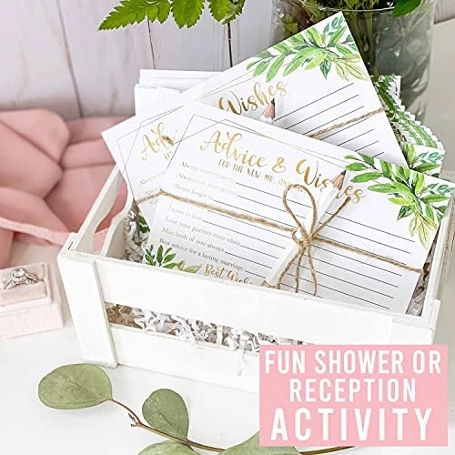 Hadley Designs Wedding Advice Cards | Set of 50 | Wedding Supplies