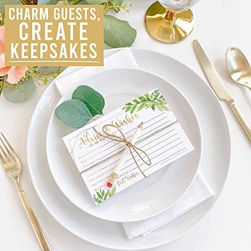 Hadley Designs Wedding Advice Cards | Set of 50 | Wedding Supplies