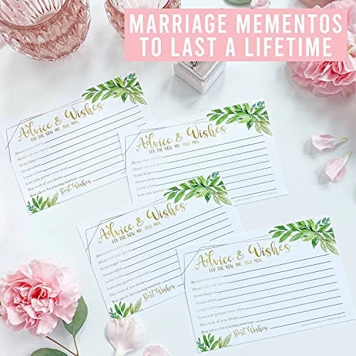 Hadley Designs Wedding Advice Cards | Set of 50 | Wedding Supplies