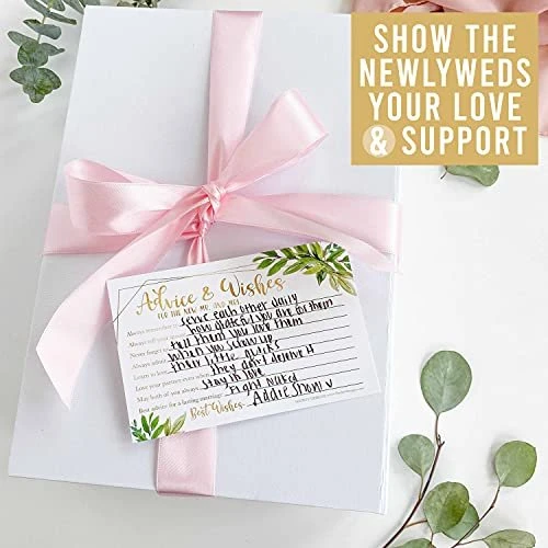 Hadley Designs Wedding Advice Cards | Set of 50 | Wedding Supplies