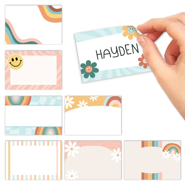 Hadley Designs Name Tag Stickers | Set of 56 | Classroom Supplies