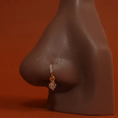 YonidaPunani Fergie Three Gem Nose Stud Hoop