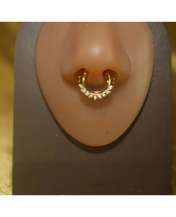 YonidaPunani Flare Stem Septum Clicker Nose Body Piercing Jewelry