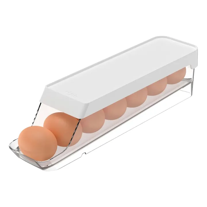 OU OU Egg Holder for Fridge, BPA Free Stackable Rolling Egg Organizer for Refrigerator