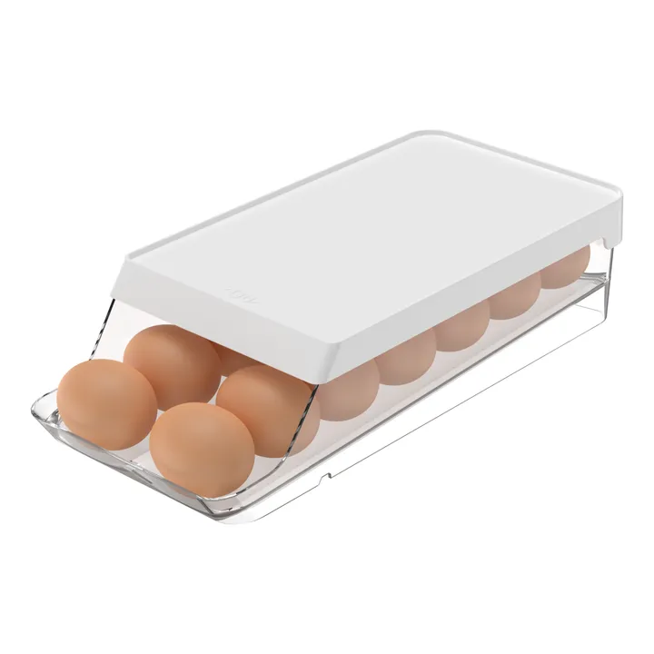 OU OU Egg Holder for Fridge, BPA Free Rolling Egg Organizer for Refrigerator Organization