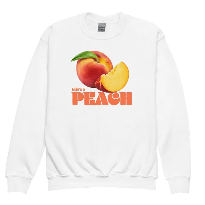 Polychrome Goods Life's a Peach Youth Kids Sweatshirt