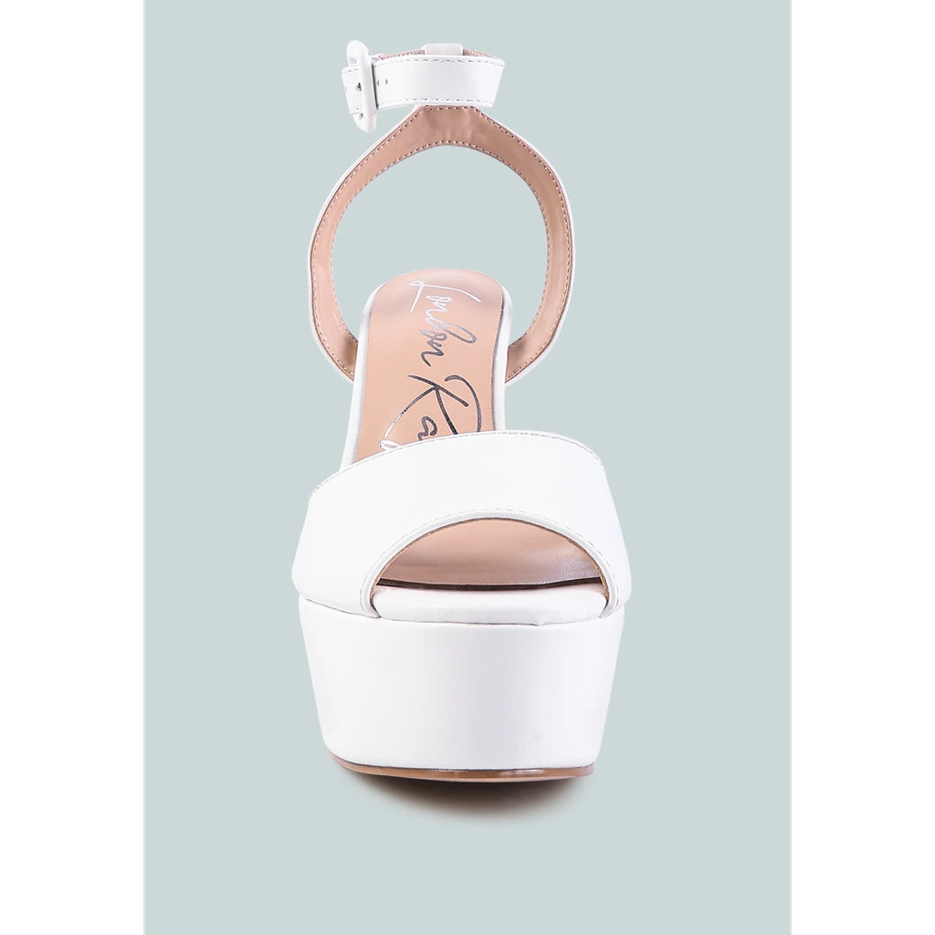London Rag Rager Peep-Toe High Platform Block Sandals