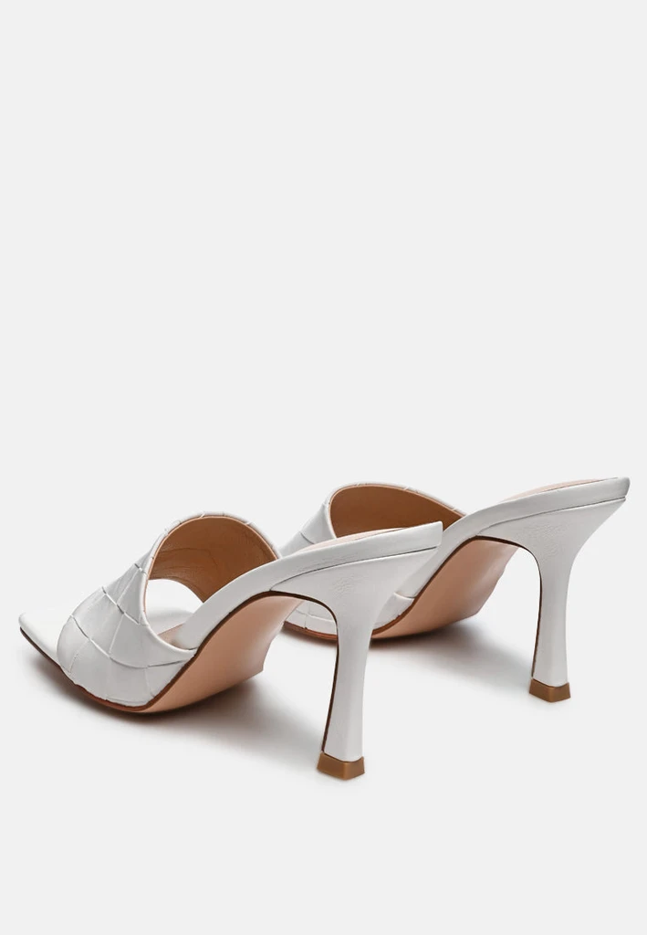 London Rag Carmen Woven Strap Mid Heel Sandals