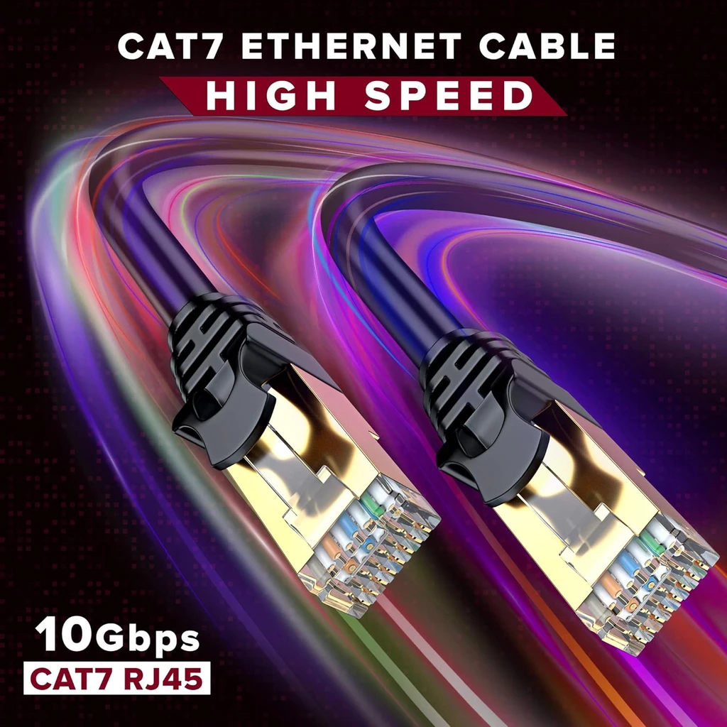 Maximm Cable Cat 7 Ethernet High-speed Lan Patch Cables - RJ45 Connectors
