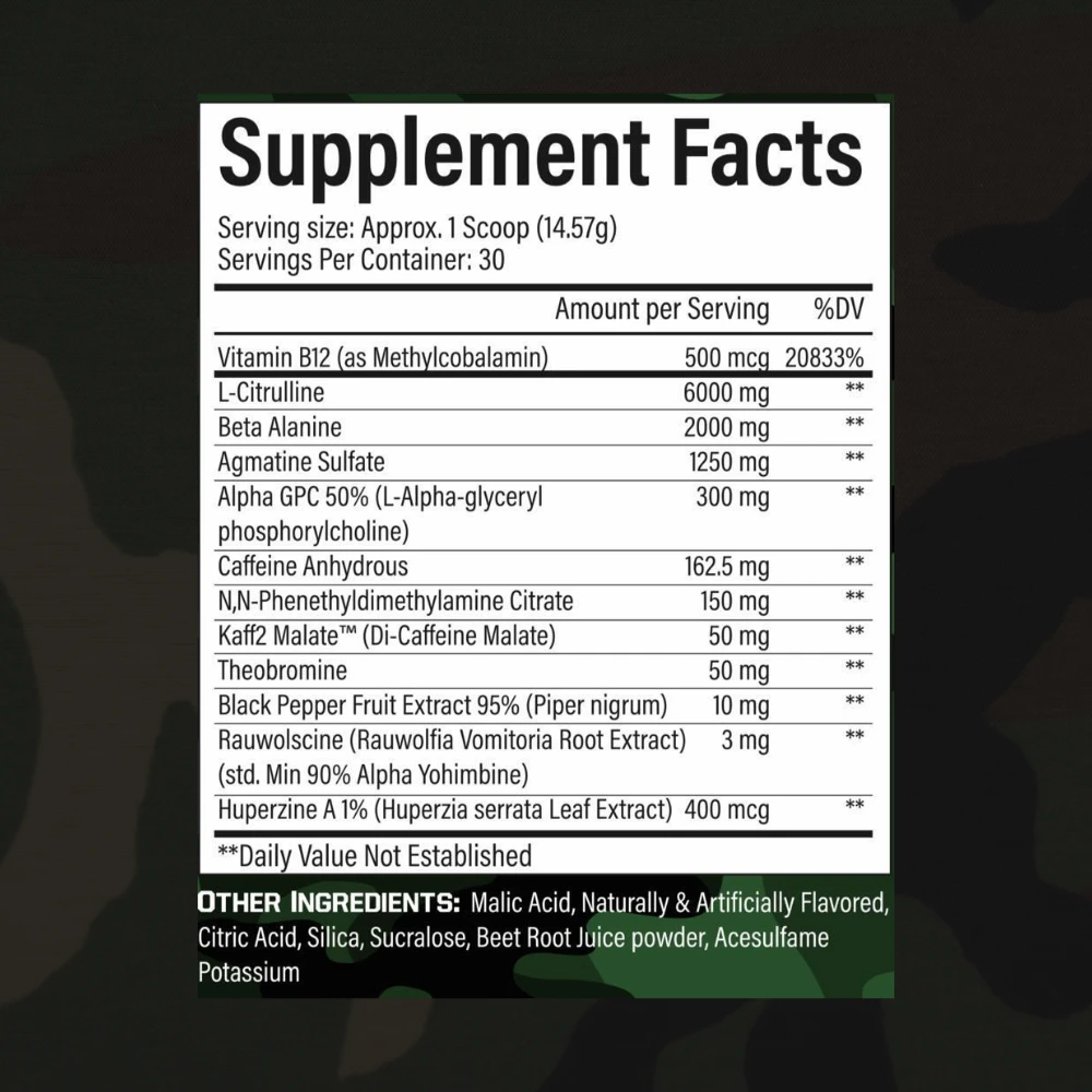 Anabolic Army  Sour Sarge Pre-Workout