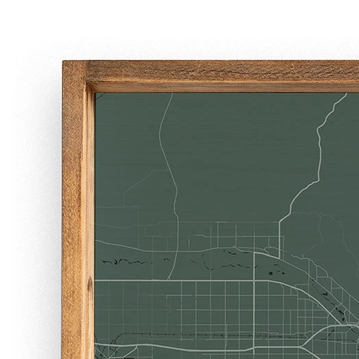 Rustic Marlin Map Boise City Grid Wooden Serving Tray