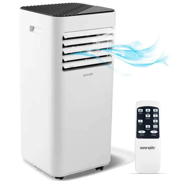 SereneLife 10,000 BTU Portable AC With Dehumidifier & Fan, Window Kit Included