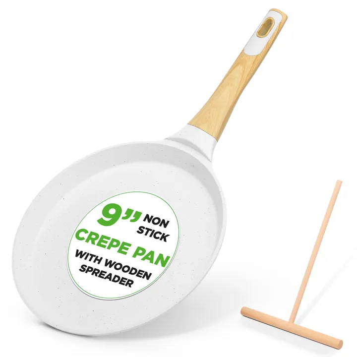 Nutrichef Non-Stick Crepe Pan with Wooden Spreader
