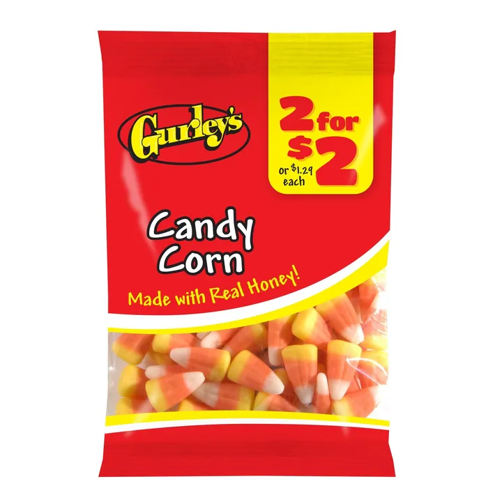 Gurley's Foods Traditional Tri-Colored Candy Corn, Classic Halloween Treat