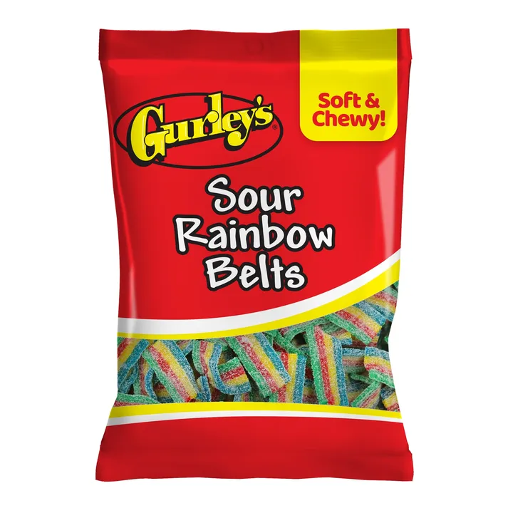 Gurley's Foods Sour Rainbow Belts Candy