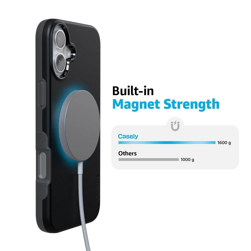 Casely Black on Black | Ultra-Protective Bold Case - Bold + MagSafe