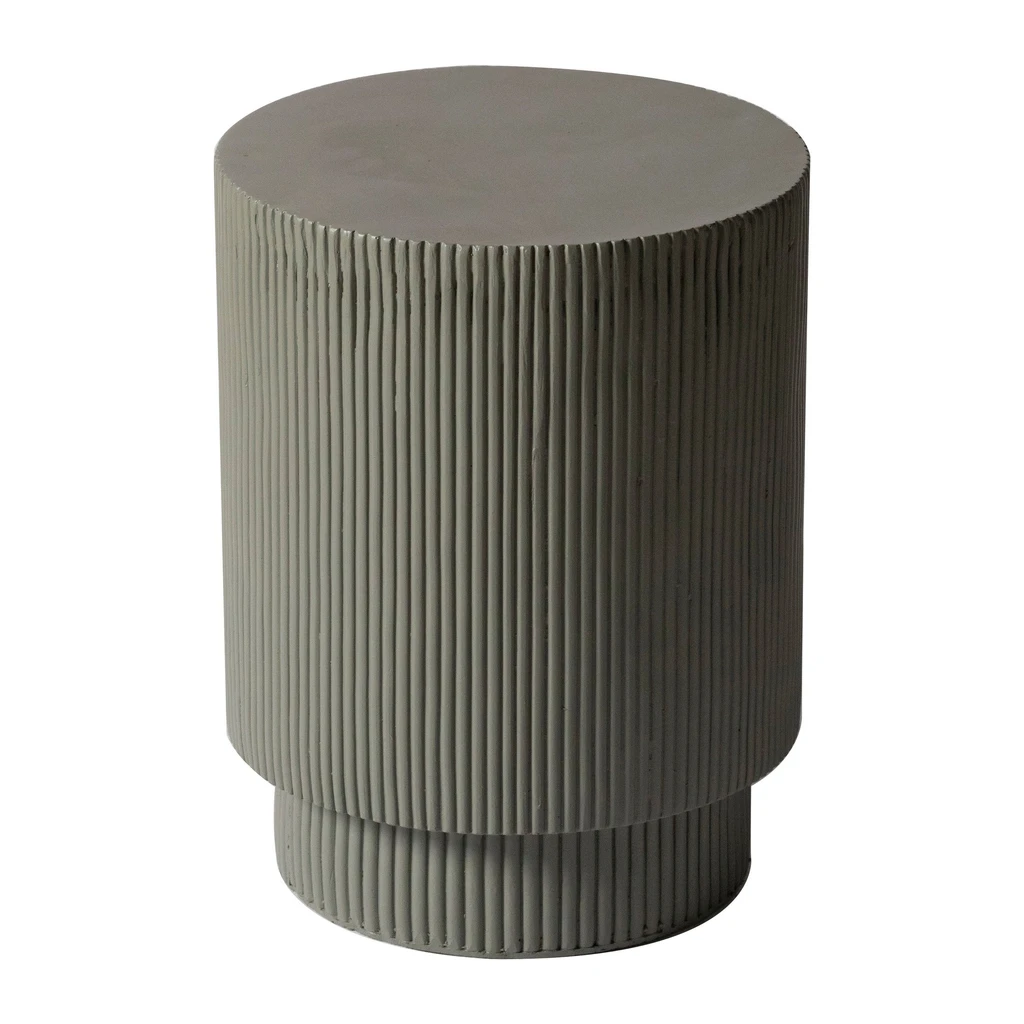LeisureMod Eden Series Side Table in Fiberstone Round Accent Table for Home