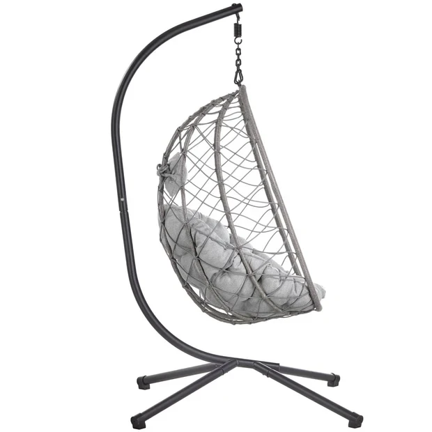 LeisureMod Summit Outdoor Single Person Egg Swing Chair