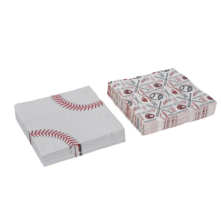 Hammont Baseball Theme Napkins Tableware