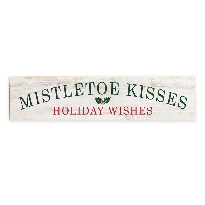 Rustic Marlin Mistletoe Kisses & Holiday Wishes Barn Wood Sign