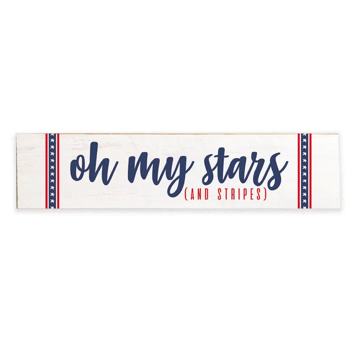 Rustic Marlin Oh My Stars & Stripes Barn Wood Sign