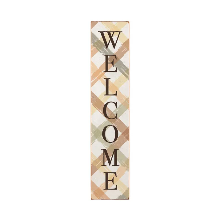 Rustic Marlin Welcome Fall Lattice Barn Wood Sign