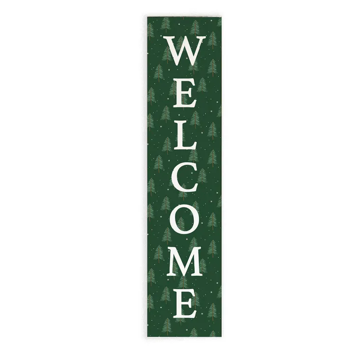 Rustic Marlin Welcome Evergreen Christmas Tree Barnwood Sign