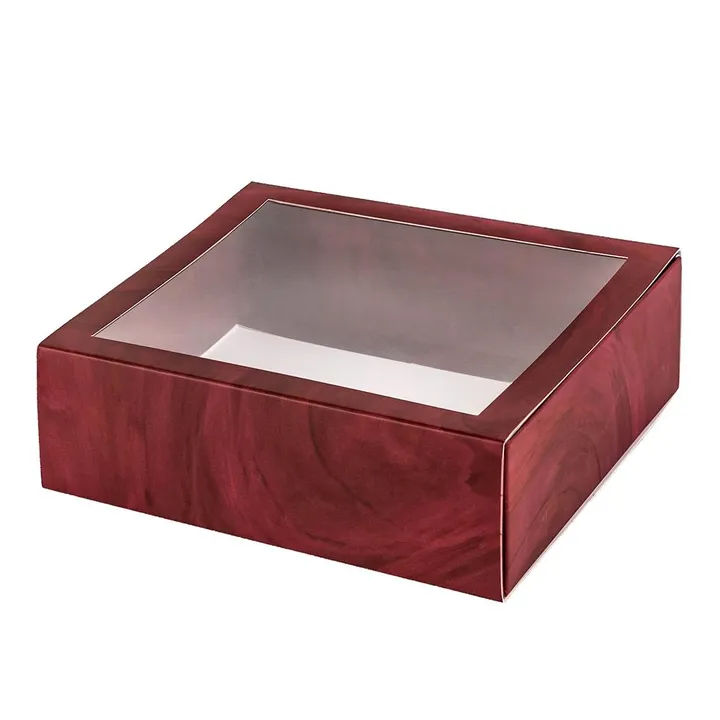 Hammont Clear Window Gift Boxes 12 Pack Square