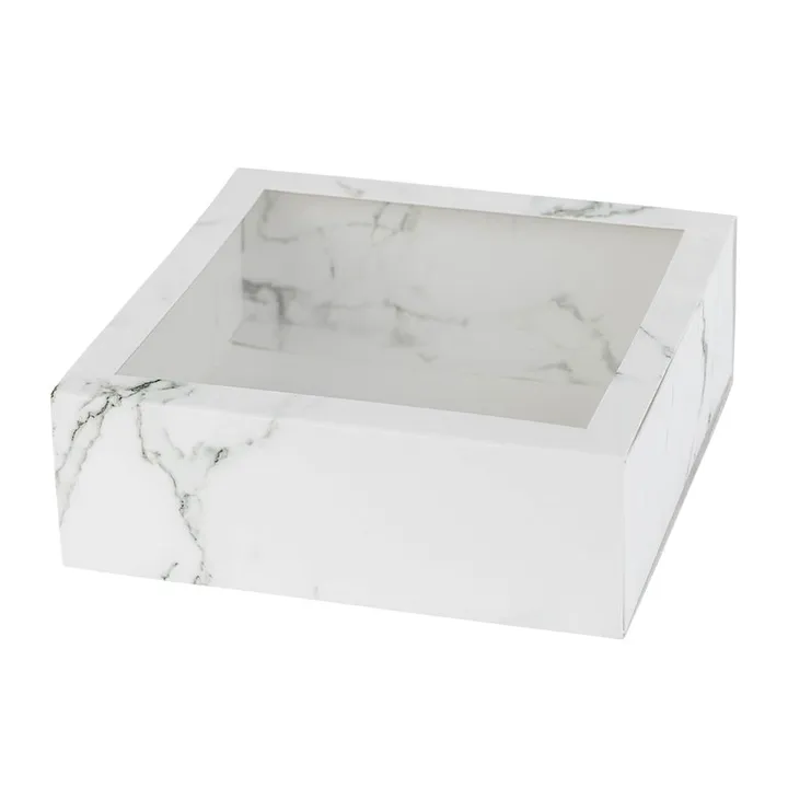 Hammont Clear Window Gift Boxes Square 12 Pack