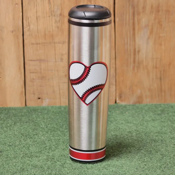 Dugout Mugs Hearts With Laces | Stainless Steel Baseball Bat Mug