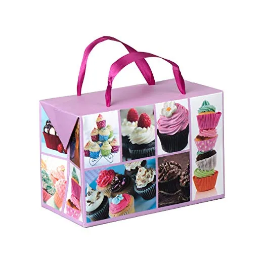 Hammont Cupcake Design Paper Gift Bag Box 12 Pack