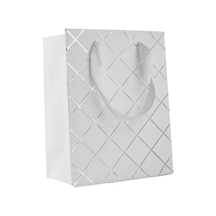 Hammont 24 Pack Floral Stems Design Foil Stamped Gift Bags