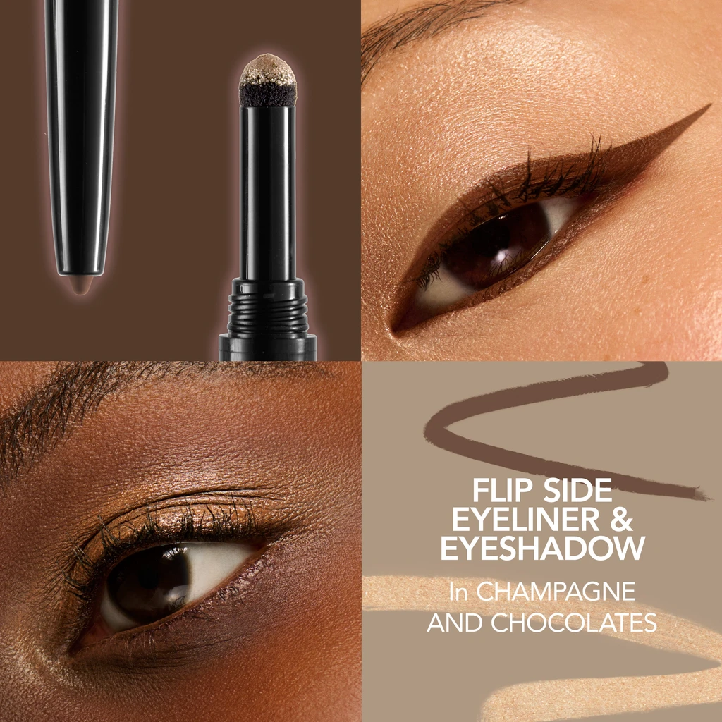 BUXOM Flip Side™ Liner & Shadow Duo - Eye Liner and Eye Shadow in Champagne and Chocolates