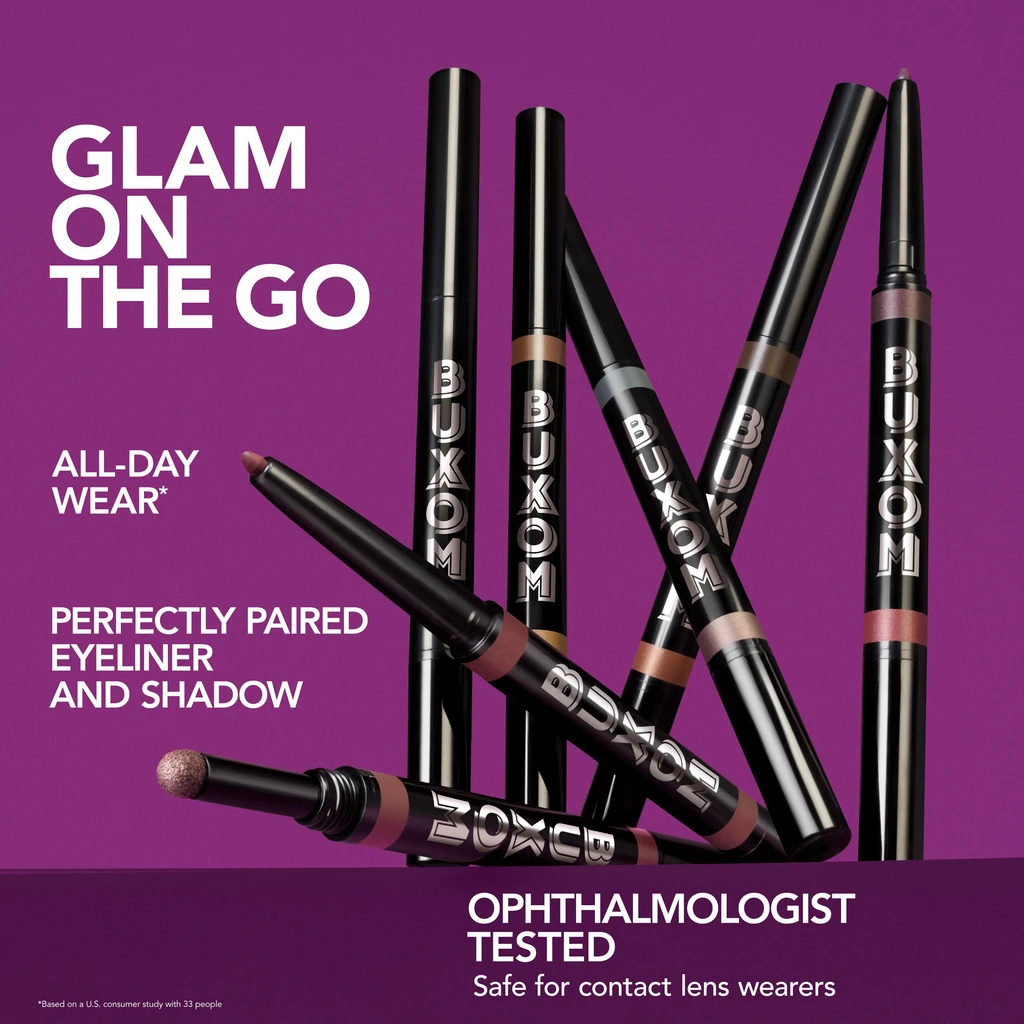 BUXOM Flip Side™ Liner & Shadow Duo - Eye Liner and Eye Shadow in Champagne and Chocolates