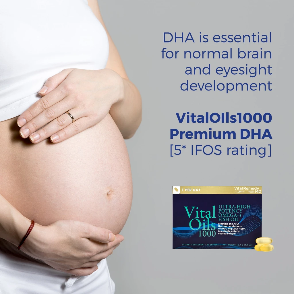 VitalRemedyMD Prenatal DHA Test for Healthy Pregnancy & Infant Development