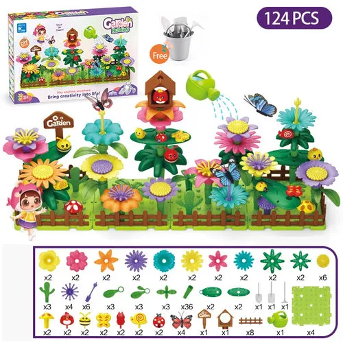 Craftology Kids Flower Garden Building Blocks For Creative Learning