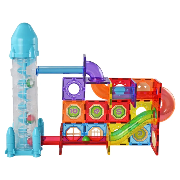 Craftology Kids Zummy 102 Pieces Kids Magnetic Building Blocks Tile Set