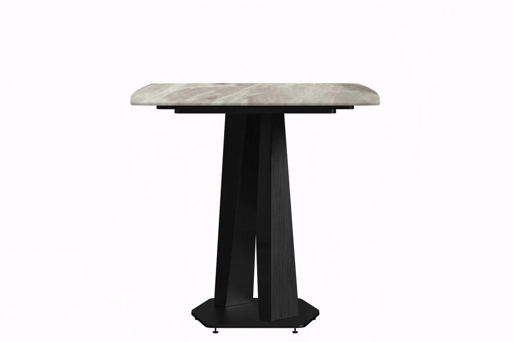 LeisureMod Voren 7-Piece Dining Set with 55" Rectangular Dining Table - Leather