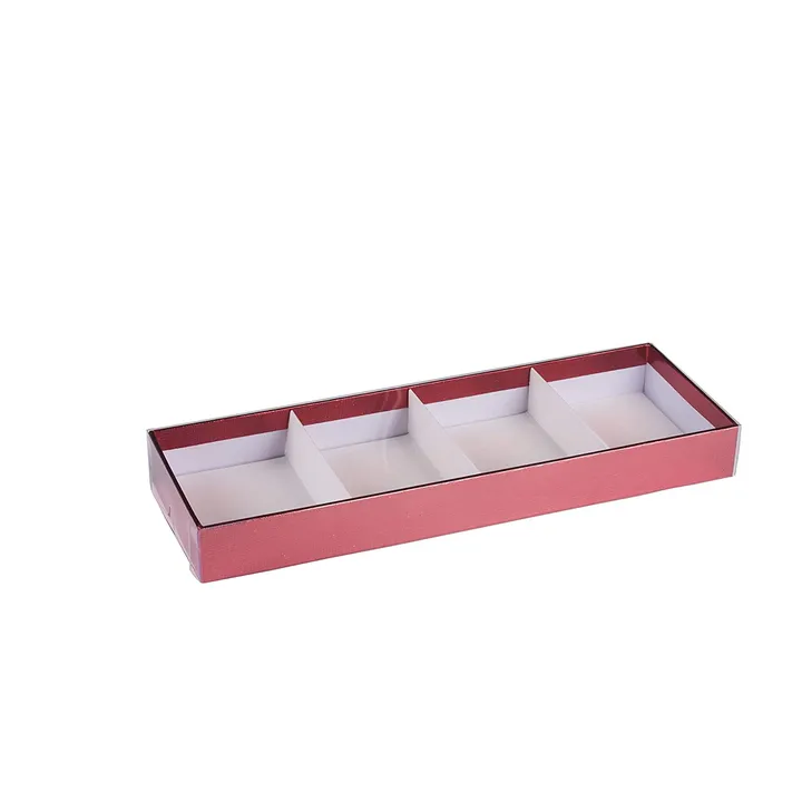 Hammont Four Section Tray With Clear Cover - 8 Packs