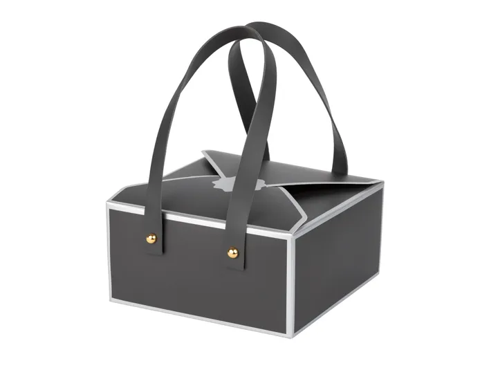 Hammont Cookie Boxes With Leather Handles - 8 Pack